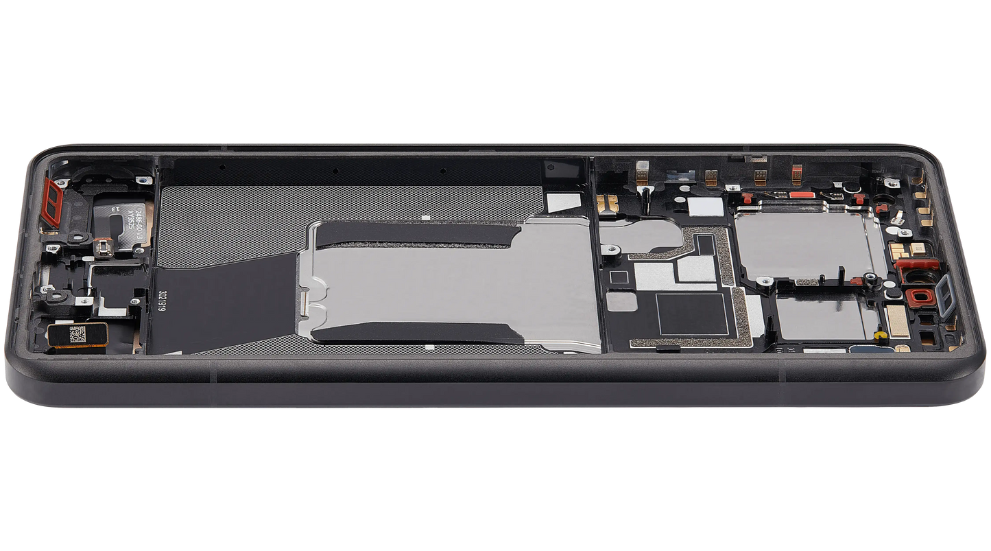 OLED Assembly With Frame For Xiaomi 14 Ultra (Refurbished) (Black) – phone repair part product angle – OLED Display Replacement for phone repair