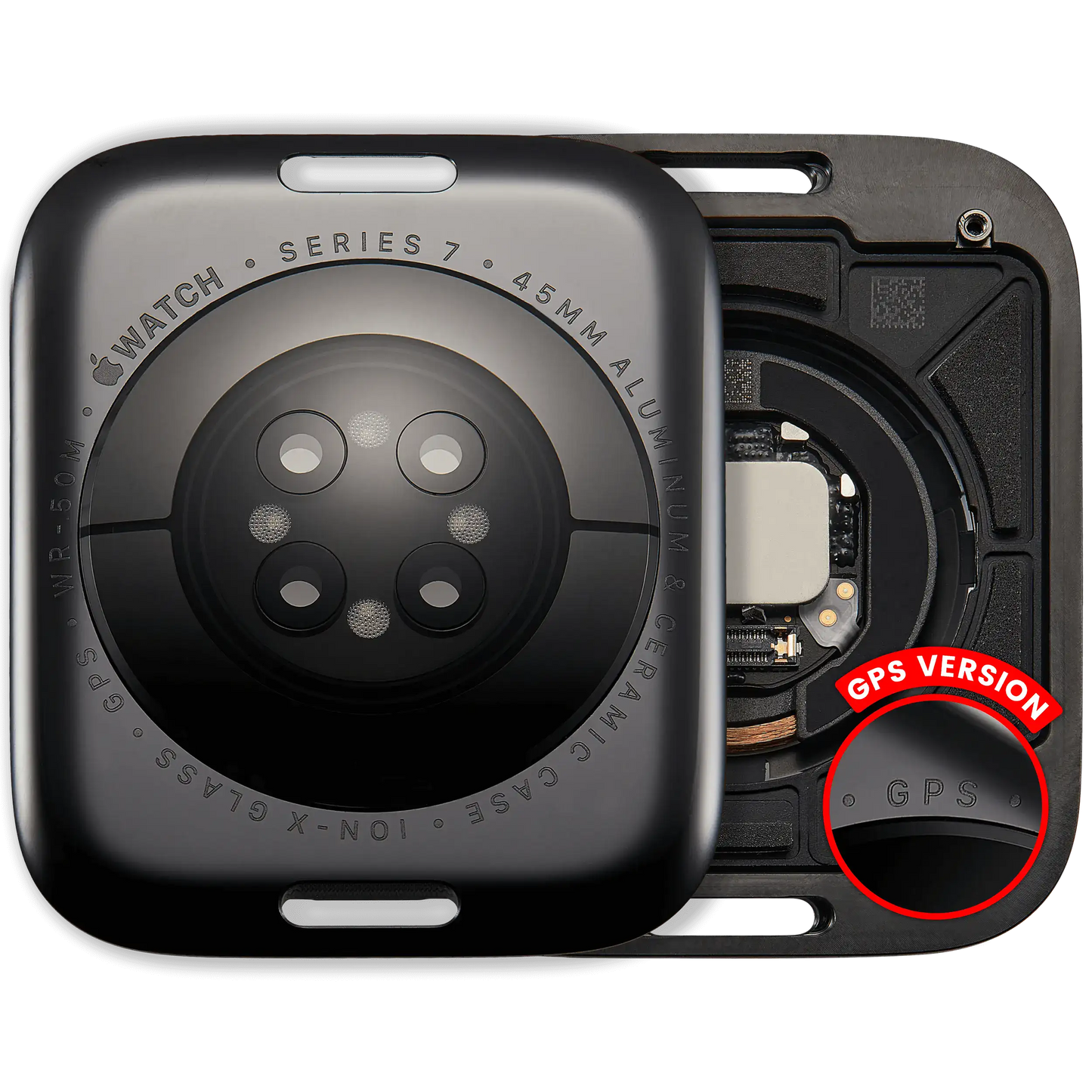 Back Cover Assembly For Watch Series 7 (45mm) (GPS Version) (Aluminum / Space Black)