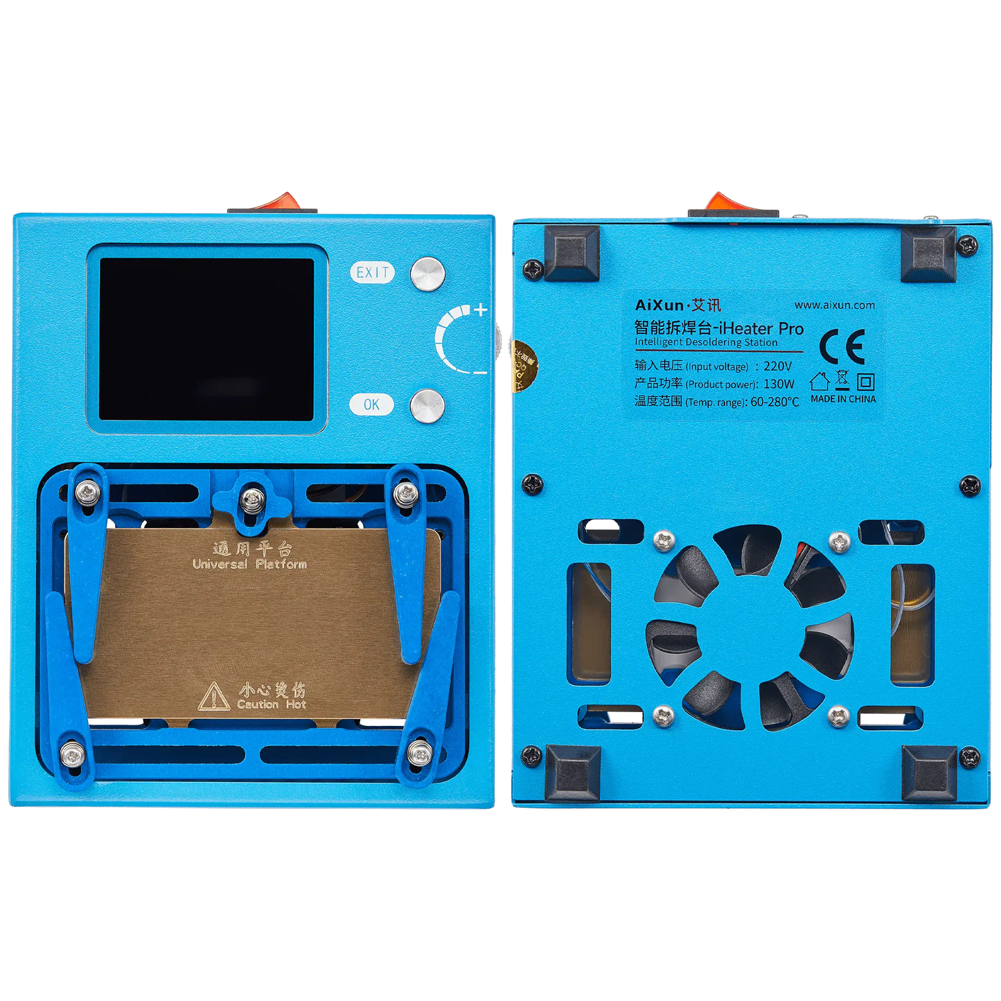 iHeater Pro Desoldering Station 4th Gen W / iPhone X-17 Pro Max Modules (Aixun) (110V / North American)