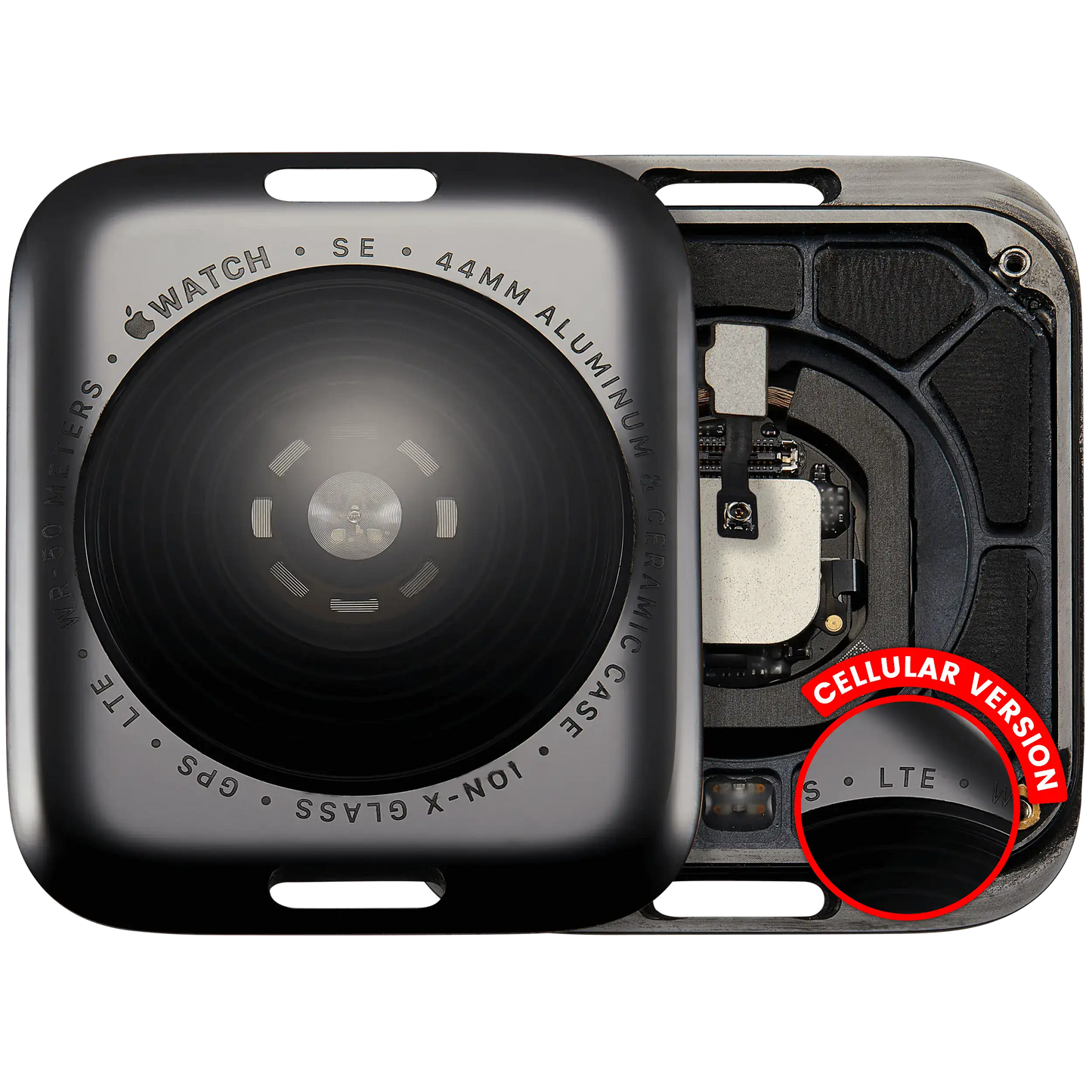 Back Cover Assembly For Watch Series SE 1st (44MM) (LET Version) (Aluminum / Space Black)