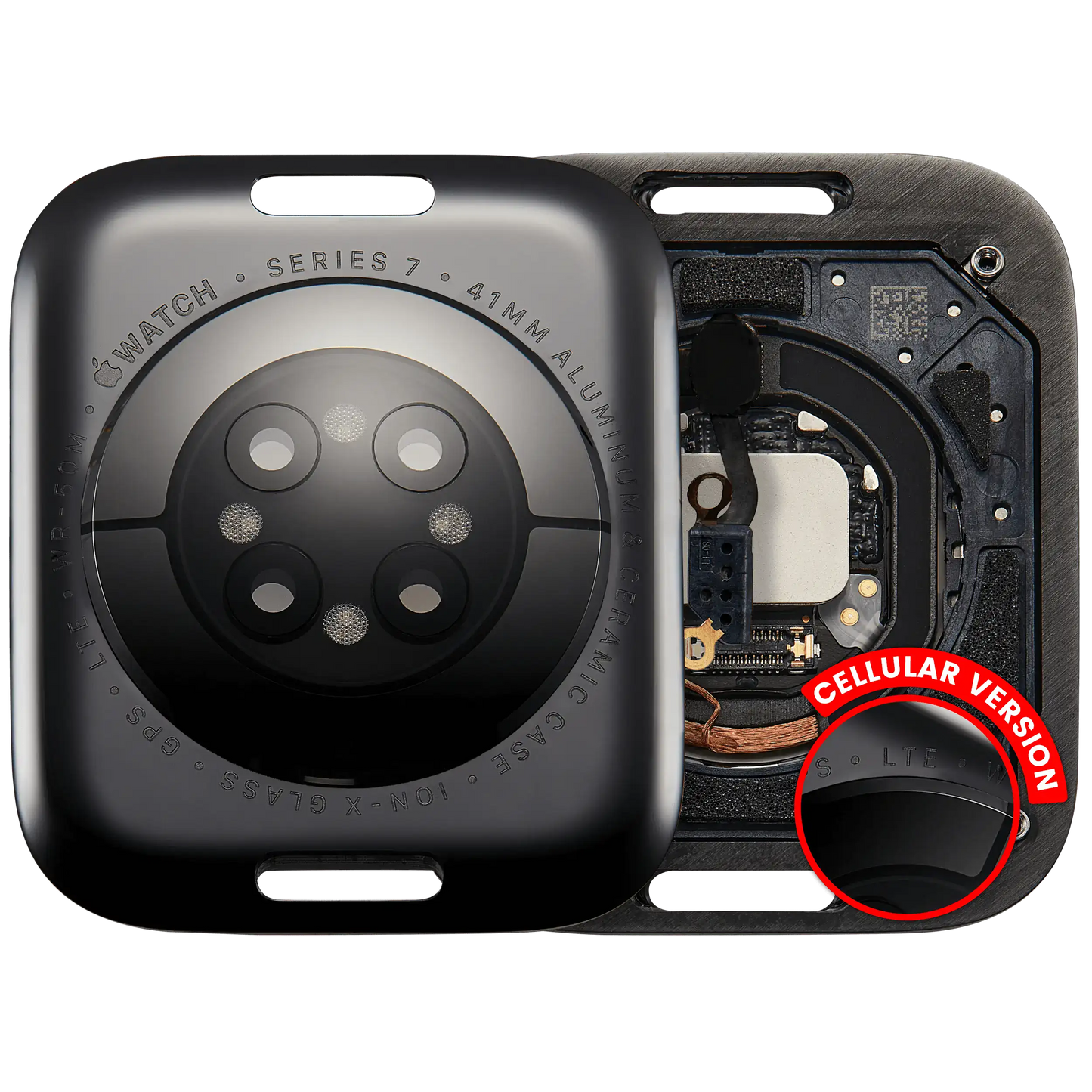 Back Cover Assembly For Watch Series 7 (41mm) (LET Version) (Aluminum / Space Black)