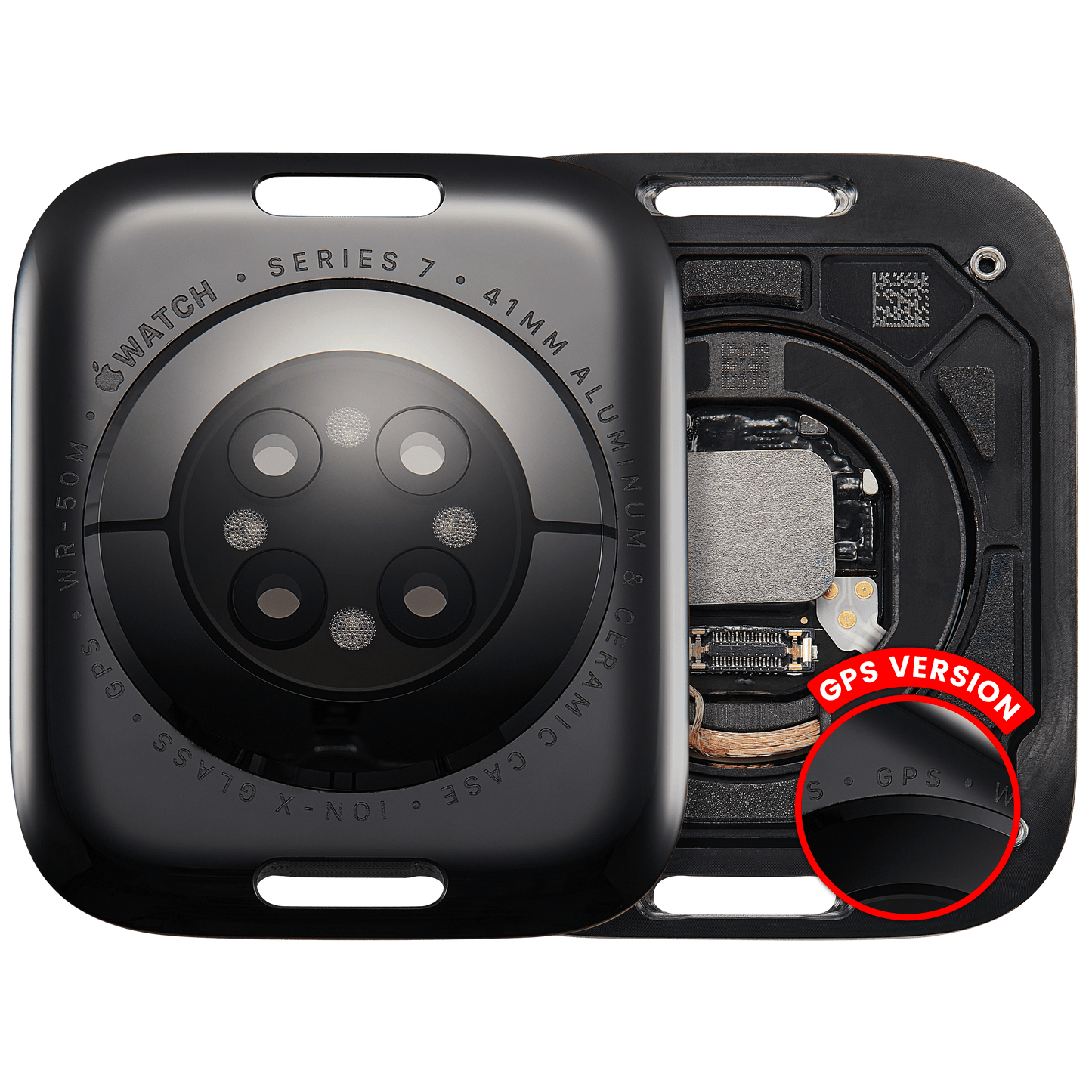 Back Cover Assembly For Watch Series 7 (41mm) (GPS Version) (Aluminum / Space Black)