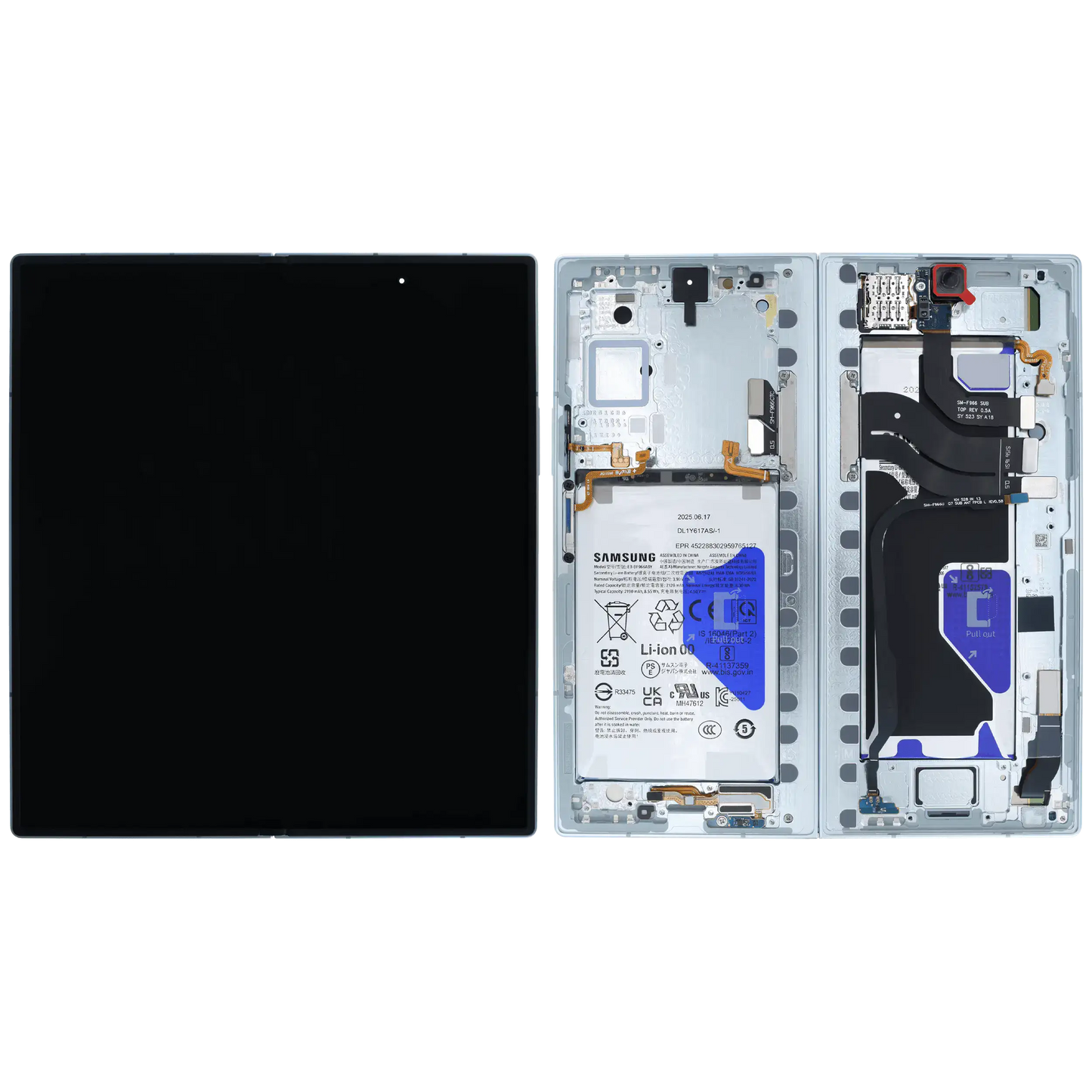 Inner OLED Assembly With Frame For Samsung Galaxy Z Fold 7 5G (US & International) (Service Pack) (Mint)