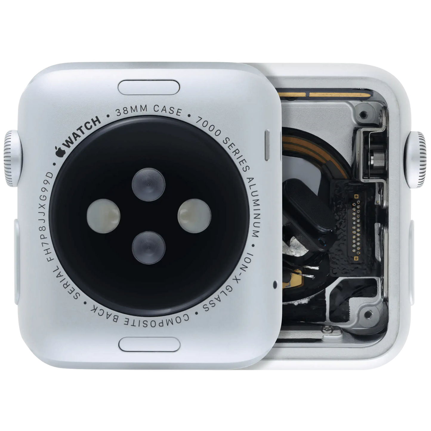 Housing Assembly Compatible For Watch Series 1 (38MM) (Used OEM Pull: Grade A) (Cellular Version) (Aluminum / Silver)