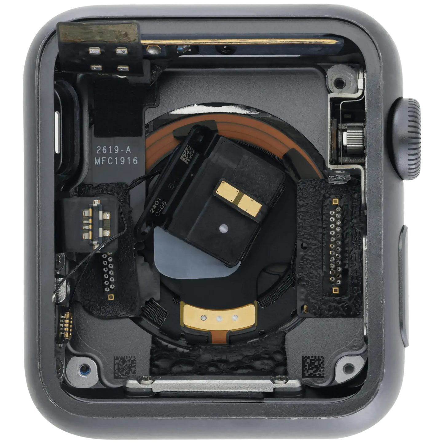 Housing Assembly Compatible For Watch Series 1 (38MM) (Used OEM Pull: Grade A) (Cellular Version) (Aluminum / Space Black)