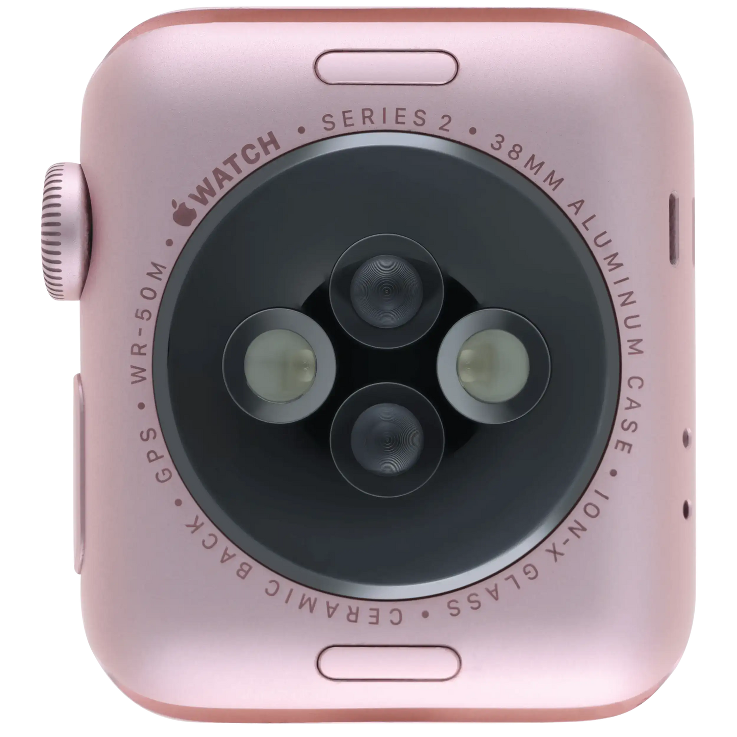 Housing Assembly Compatible For Watch Series 2 (38MM) (Used OEM Pull: Grade A) (Cellular Version) (Aluminum / Rose Gold)