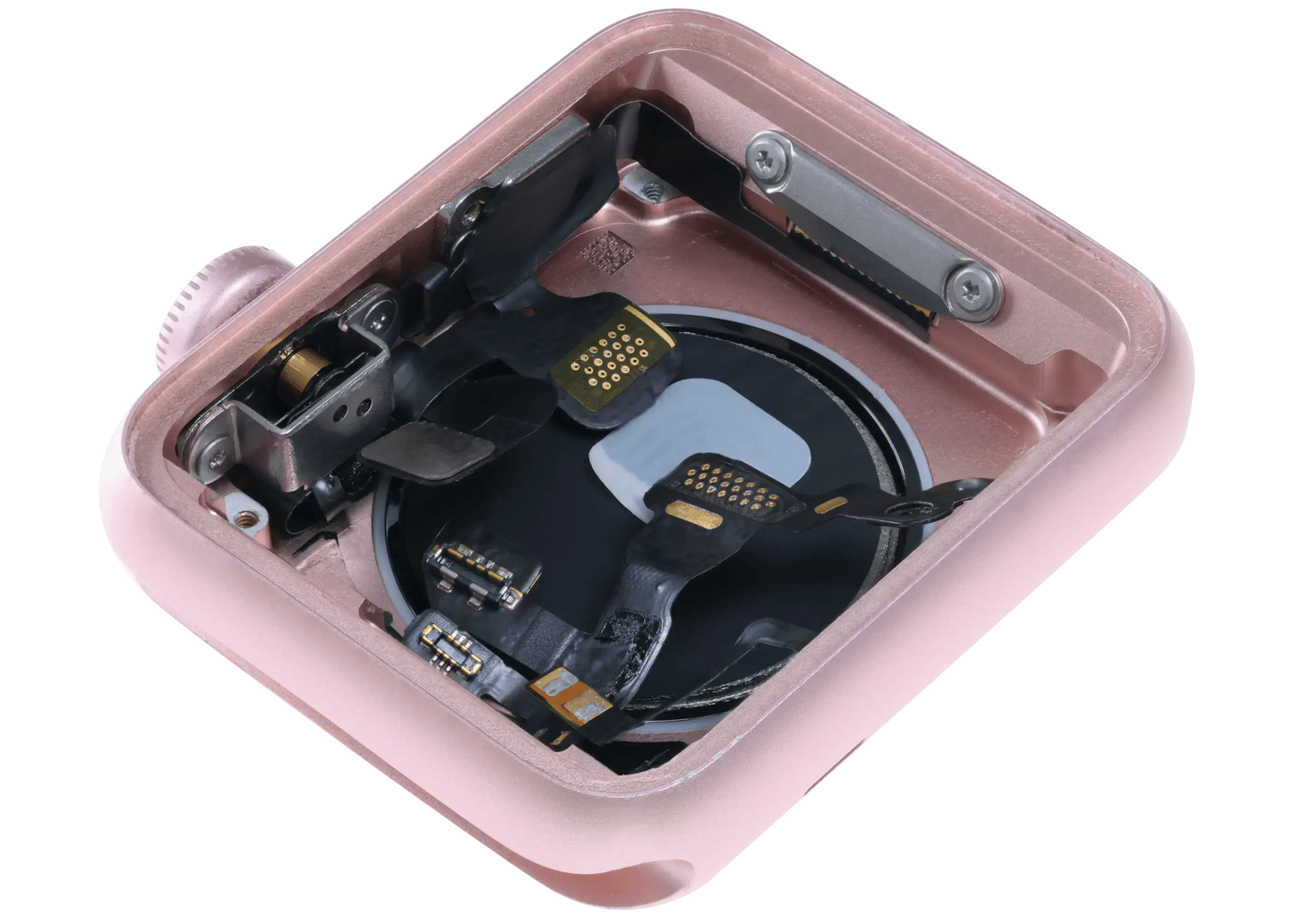 Housing Assembly Compatible For Watch Series 2 (38MM) (Used OEM Pull: Grade A) (Cellular Version) (Aluminum / Rose Gold)