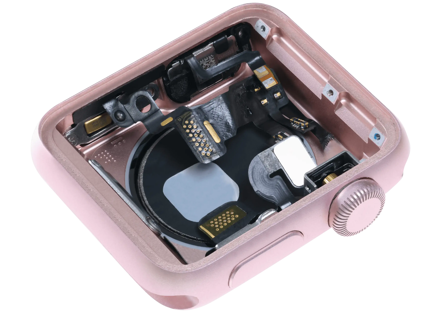 Housing Assembly Compatible For Watch Series 2 (38MM) (Used OEM Pull: Grade A) (Cellular Version) (Aluminum / Rose Gold)