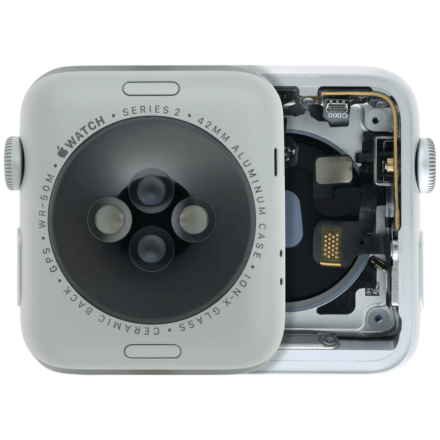 Housing Assembly Compatible For Watch Series 2 (42MM) (Used OEM Pull: Grade A) (Cellular Version) (Aluminum / Silver)