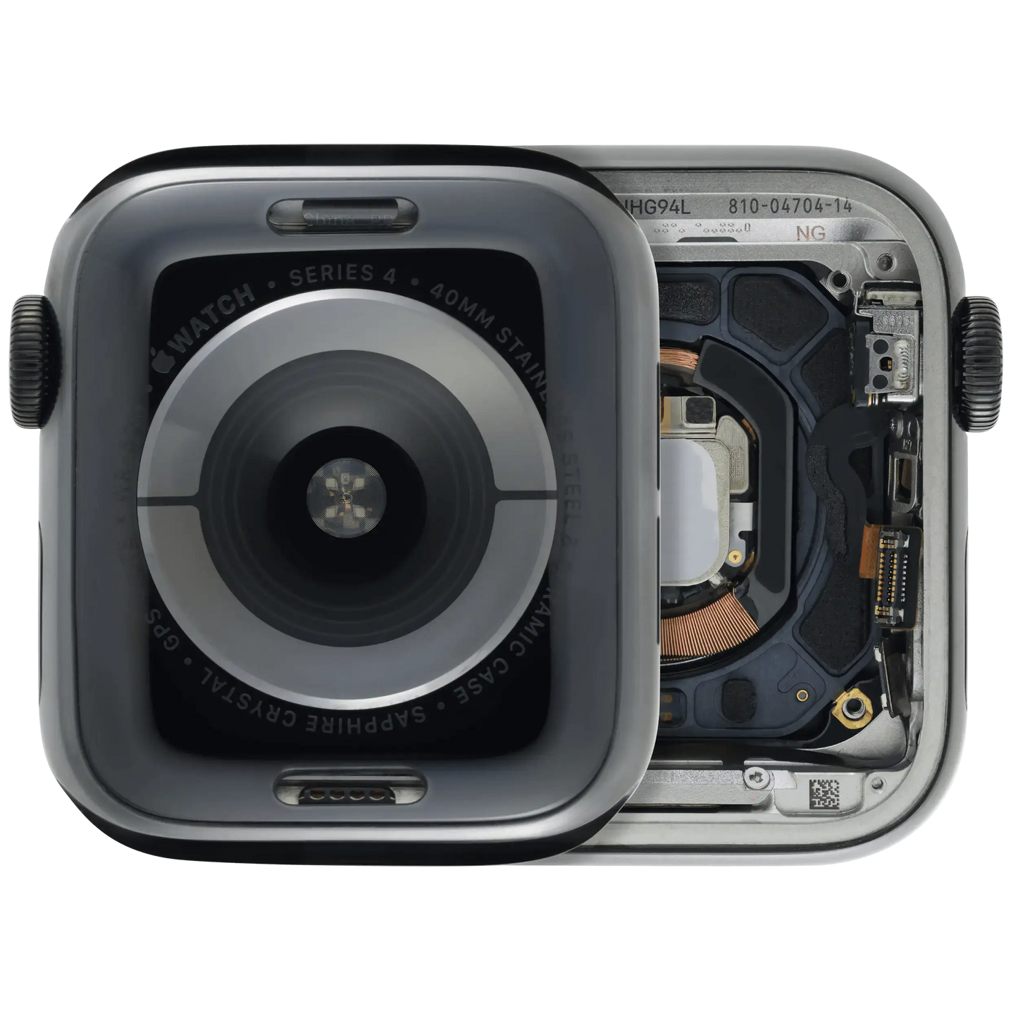 Housing Assembly Compatible For Watch Series 4 (40MM) (Used OEM Pull: Grade A) (Stainless / Space Black)