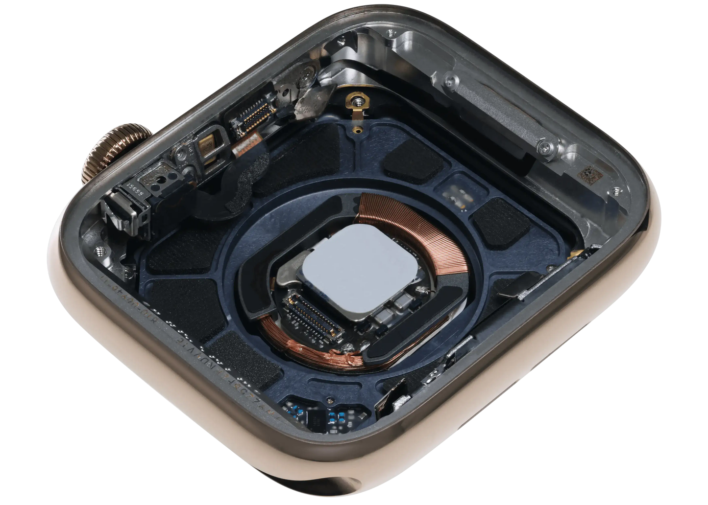 Housing Assembly Compatible For Watch Series 4 (44MM) (Used OEM Pull: Grade A) (Stainless / Gold)