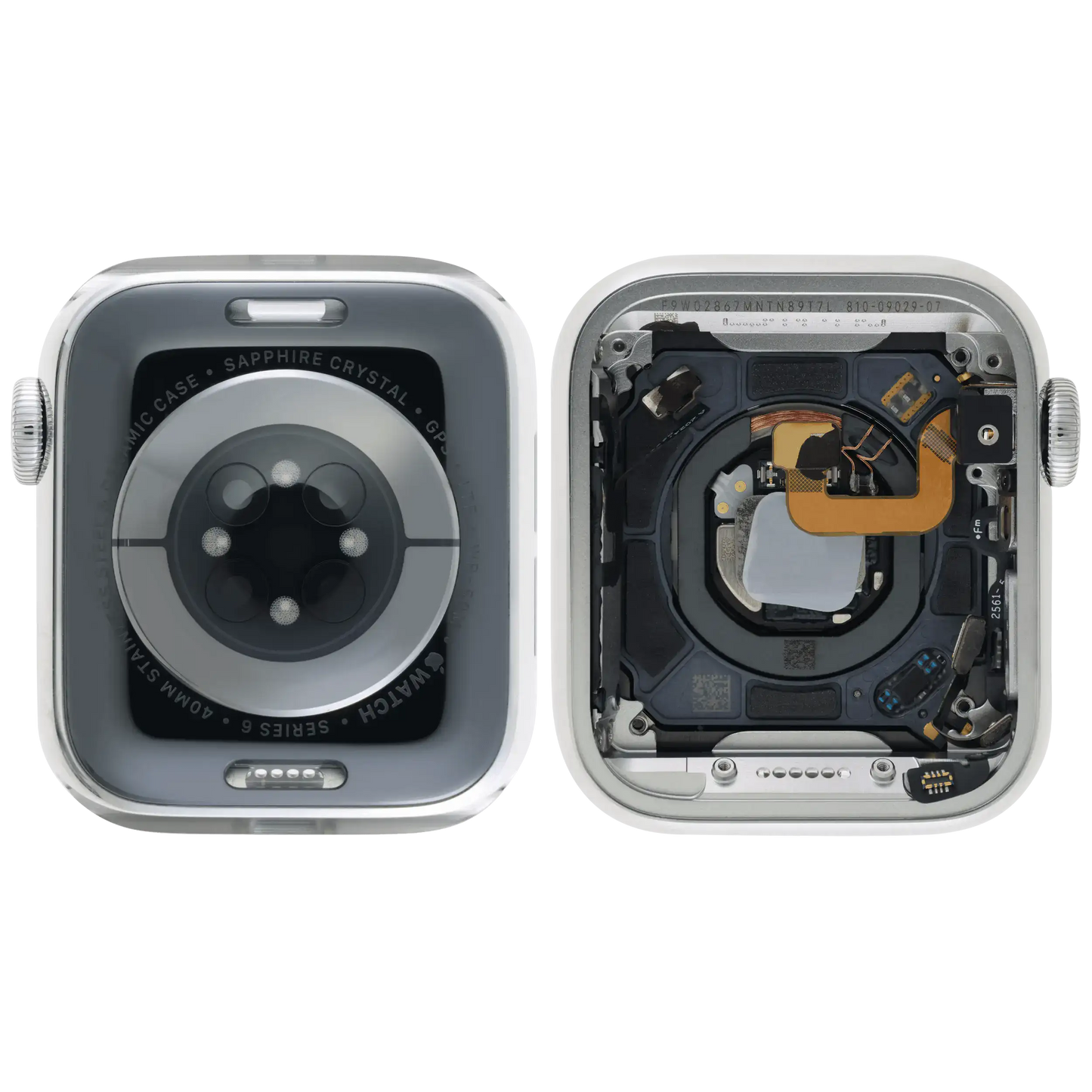 Housing Assembly Compatible For Watch Series 6 (40MM) (Used OEM Pull: Grade A) (Stainless / Silver)