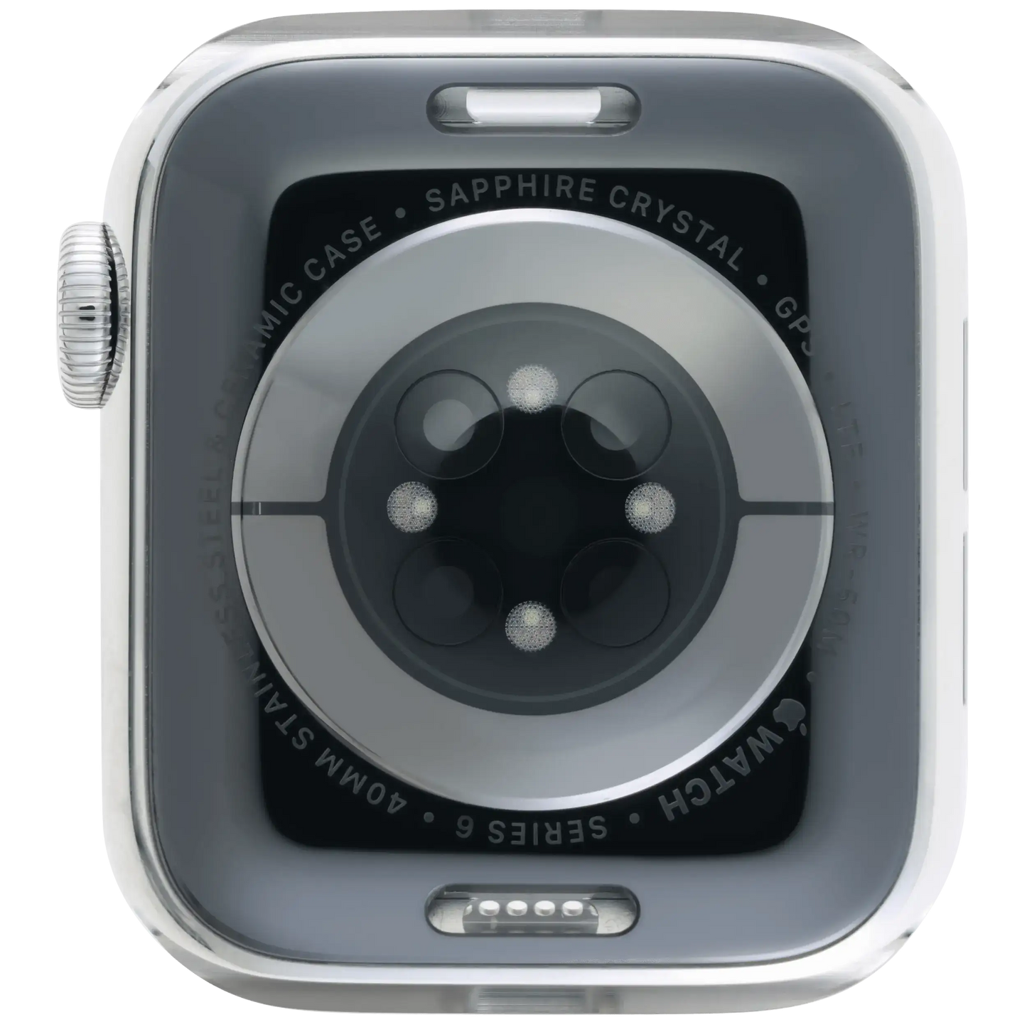 Housing Assembly Compatible For Watch Series 6 (40MM) (Used OEM Pull: Grade A) (Stainless / Silver)