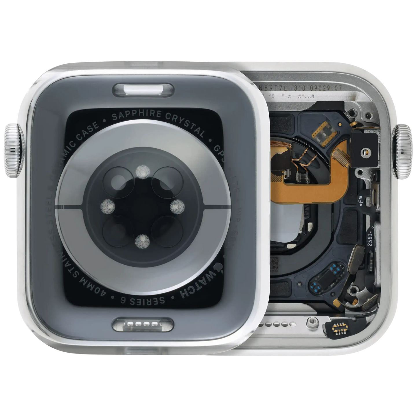 Housing Assembly Compatible For Watch Series 6 (40MM) (Used OEM Pull: Grade A) (Stainless / Silver)