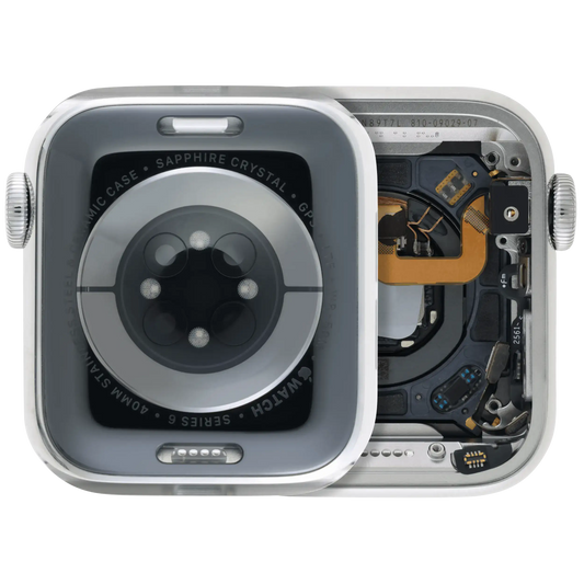 Housing Assembly Compatible For Watch Series 6 (40MM) (Used OEM Pull: Grade A) (Stainless / Silver)