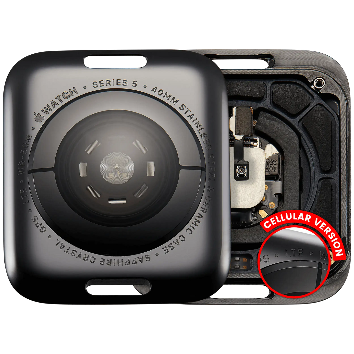 Back Cover Assembly For Watch Series 5 (40mm) (LET Version) (Stainless / Space Black)