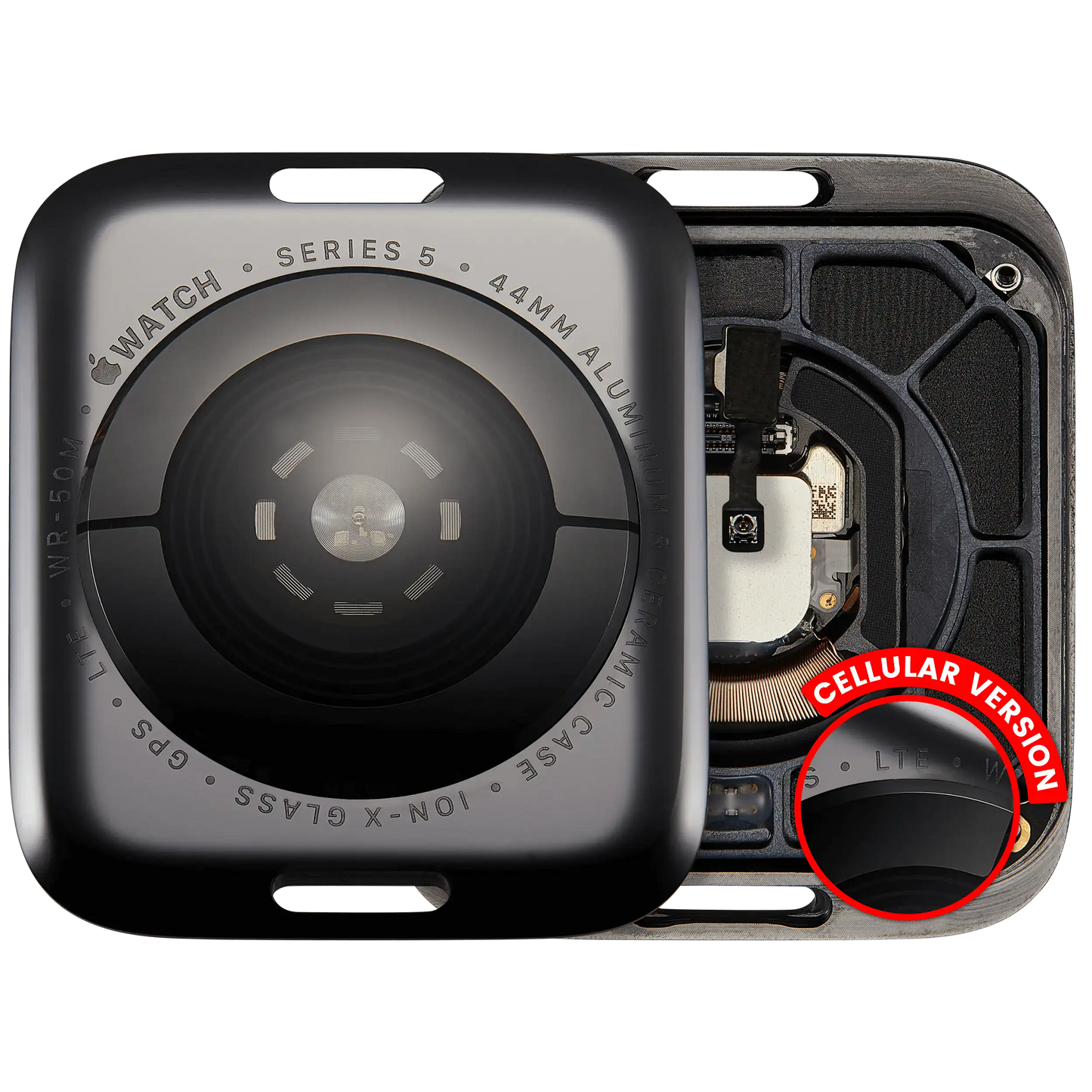 Back Cover Assembly For Watch Series 5 (44mm) (LET Version) (Aluminum / Space Black)