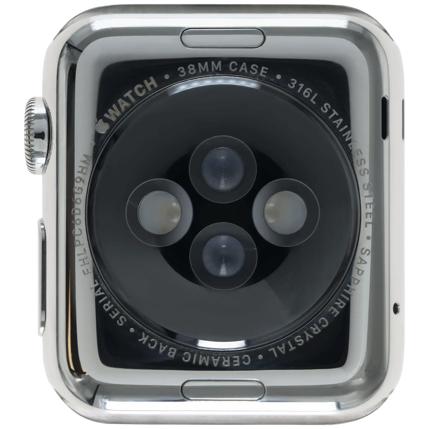 Housing Assembly Compatible For Watch Series 1 (38MM) (Used OEM Pull: Grade A) (Stainless / Silver)