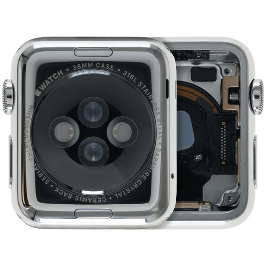 Housing Assembly Compatible For Watch Series 1 (38MM) (Used OEM Pull: Grade A) (Stainless / Silver)