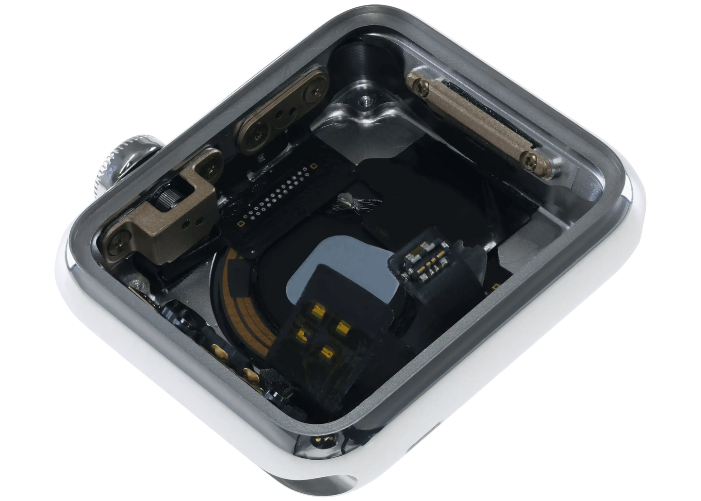 Housing Assembly Compatible For Watch Series 1 (38MM) (Used OEM Pull: Grade A) (Stainless / Silver)