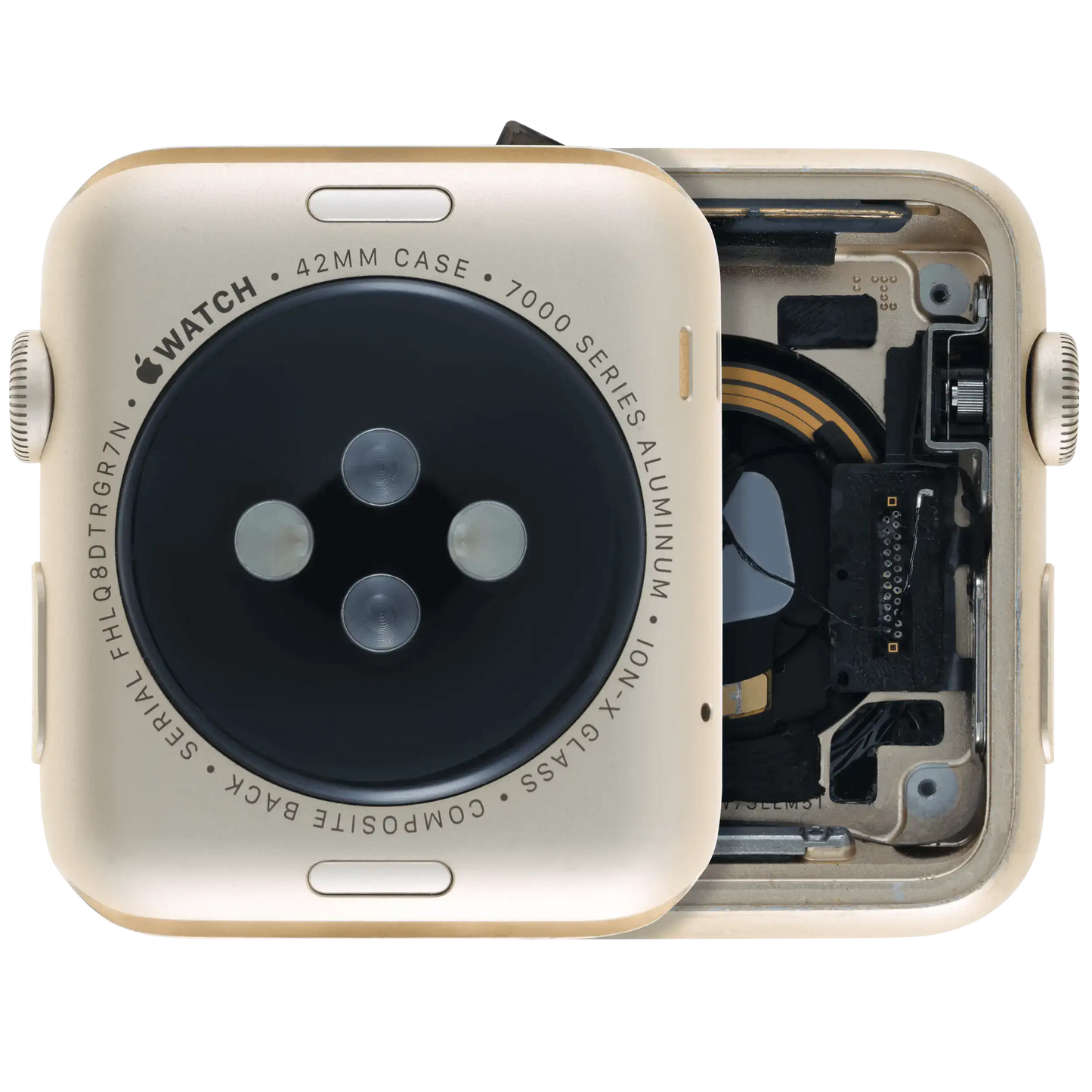 Housing Assembly Compatible For Watch Series 1 (42MM) (Used OEM Pull: Grade A) (Cellular Version) (Aluminum / Gold)