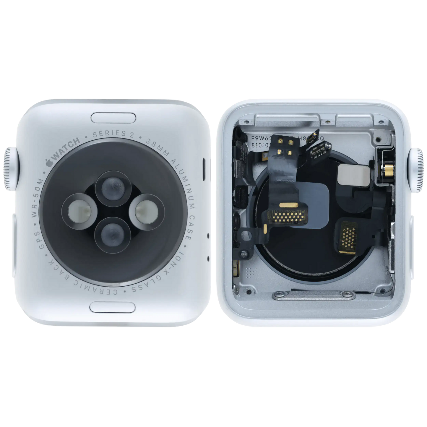 Housing Assembly Compatible For Watch Series 2 (38MM) (Used OEM Pull: Grade A) (Cellular Version) (Aluminum / Silver)
