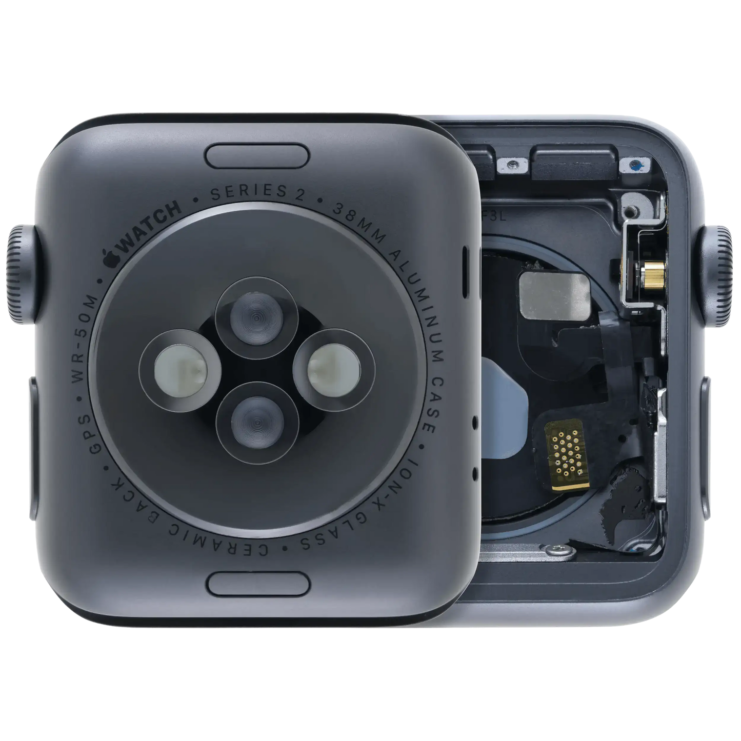 Housing Assembly Compatible For Watch Series 2 (38MM) (Used OEM Pull: Grade A) (Cellular Version) (Aluminum / Space Black)