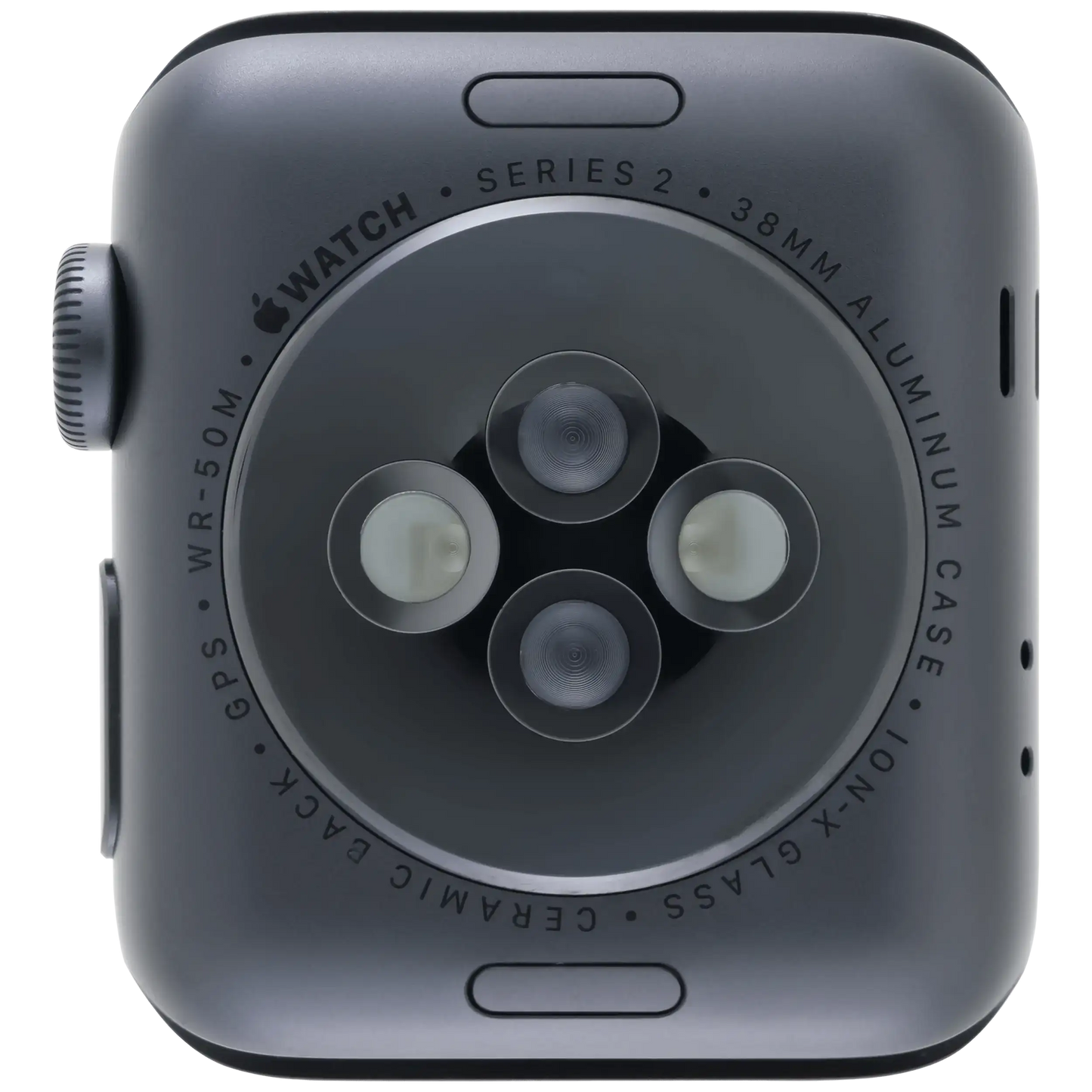 Housing Assembly Compatible For Watch Series 2 (38MM) (Used OEM Pull: Grade A) (Cellular Version) (Aluminum / Space Black)