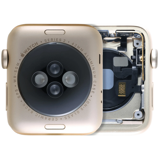 Housing Assembly Compatible For Watch Series 2 (42MM) (Used OEM Pull: Grade A) (Cellular Version) (Aluminum / Gold)