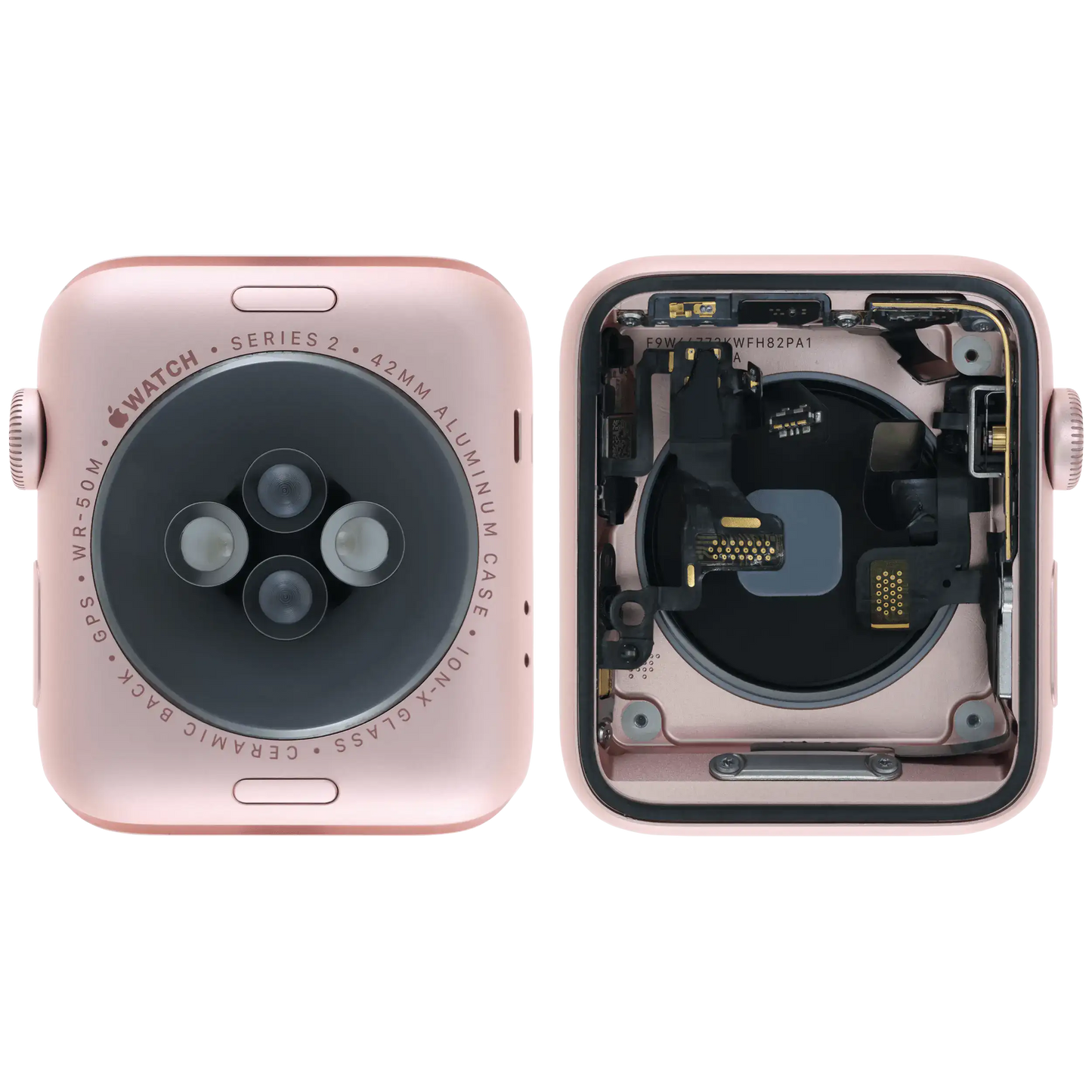 Housing Assembly Compatible For Watch Series 2 (42MM) (Used OEM Pull: Grade A) (Cellular Version) (Aluminum / Rose Gold)