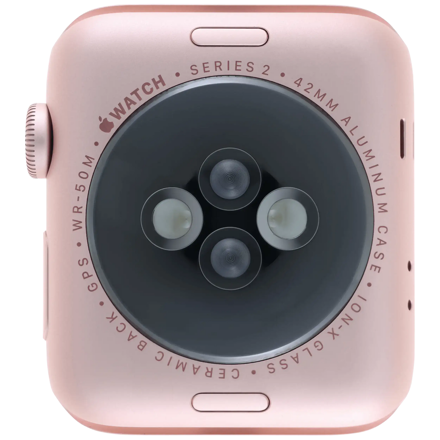 Housing Assembly Compatible For Watch Series 2 (42MM) (Used OEM Pull: Grade A) (Cellular Version) (Aluminum / Rose Gold)