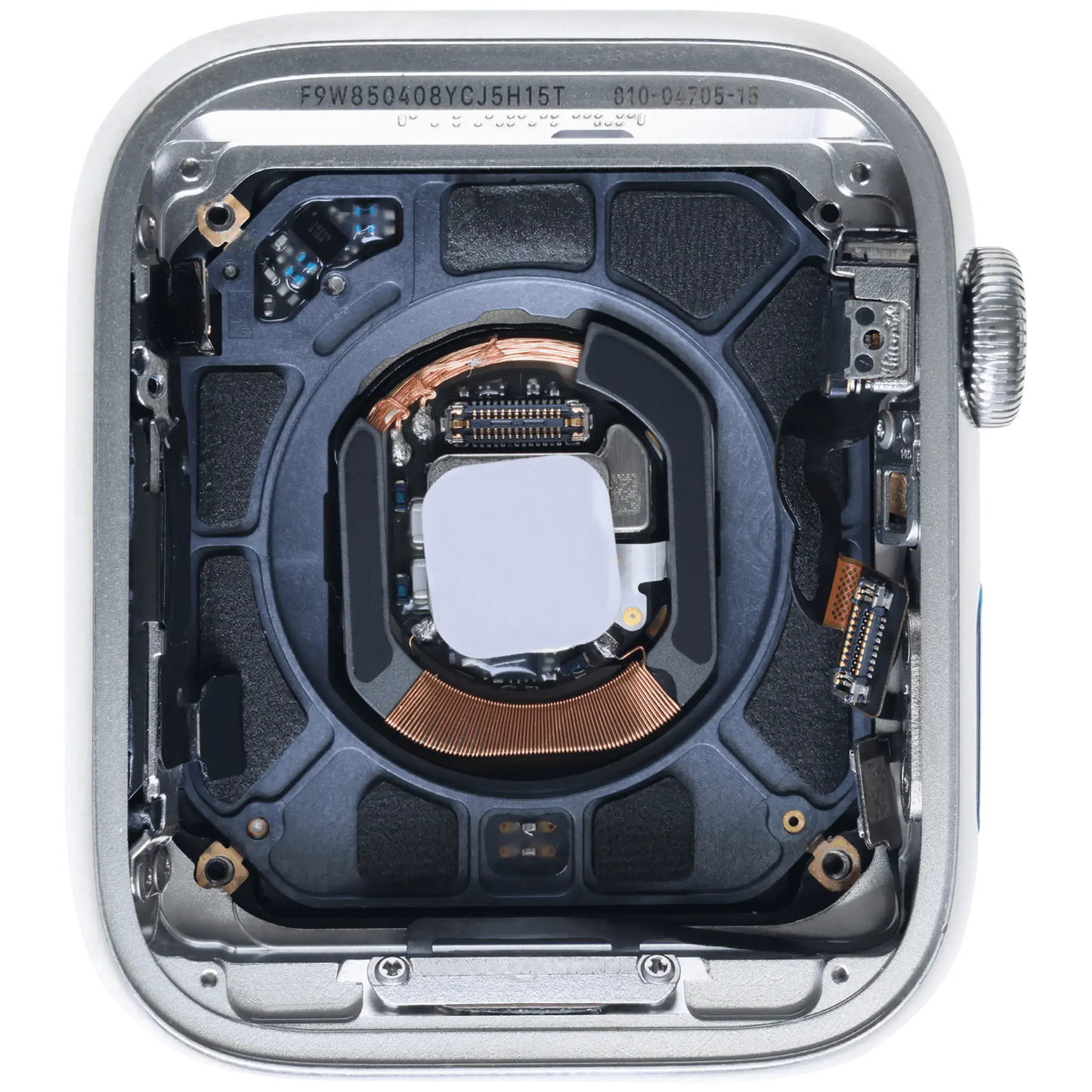 Housing Assembly Compatible For Watch Series 4 (44MM) (Used OEM Pull: Grade A) (Stainless / Silver)