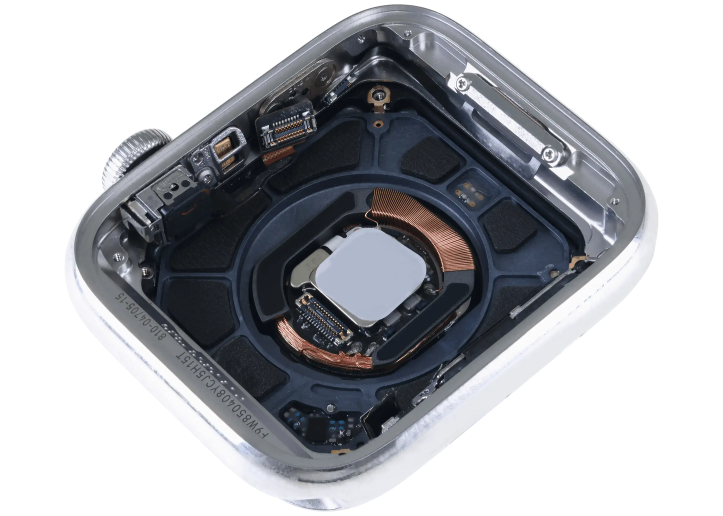 Housing Assembly Compatible For Watch Series 4 (44MM) (Used OEM Pull: Grade A) (Stainless / Silver)