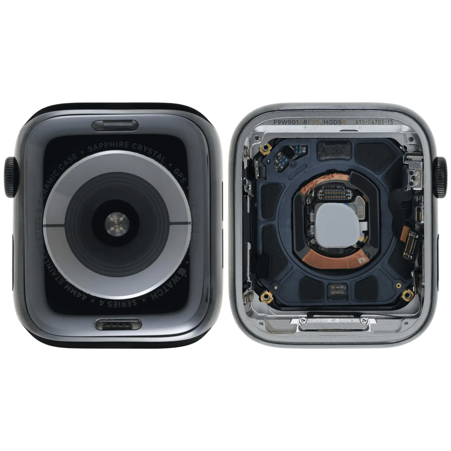 Housing Assembly Compatible For Watch Series 4 (44MM) (Used OEM Pull: Grade A) (Stainless / Space Black)