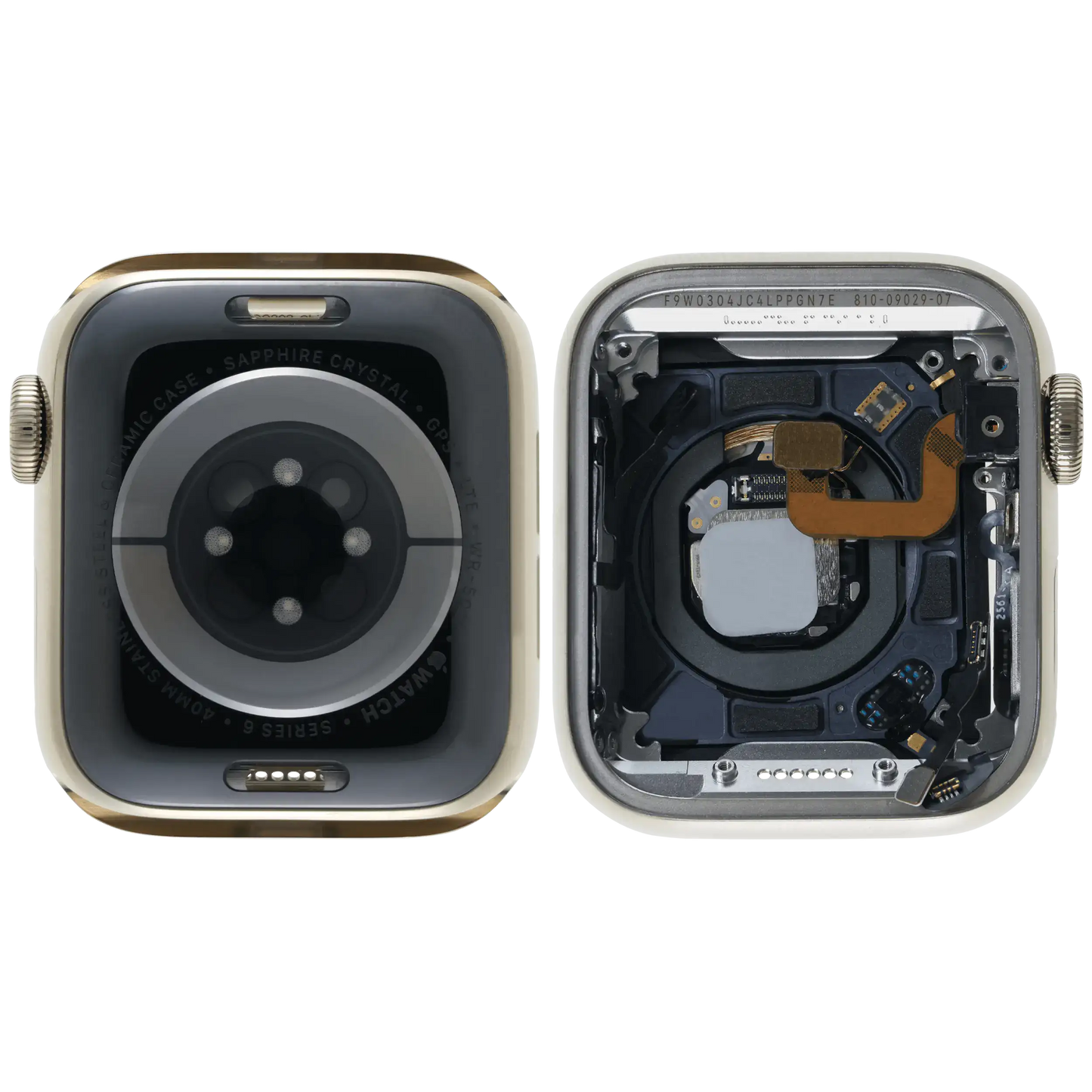 Housing Assembly Compatible For Watch Series 6 (40MM) (Used OEM Pull: Grade A) (Stainless / Gold)