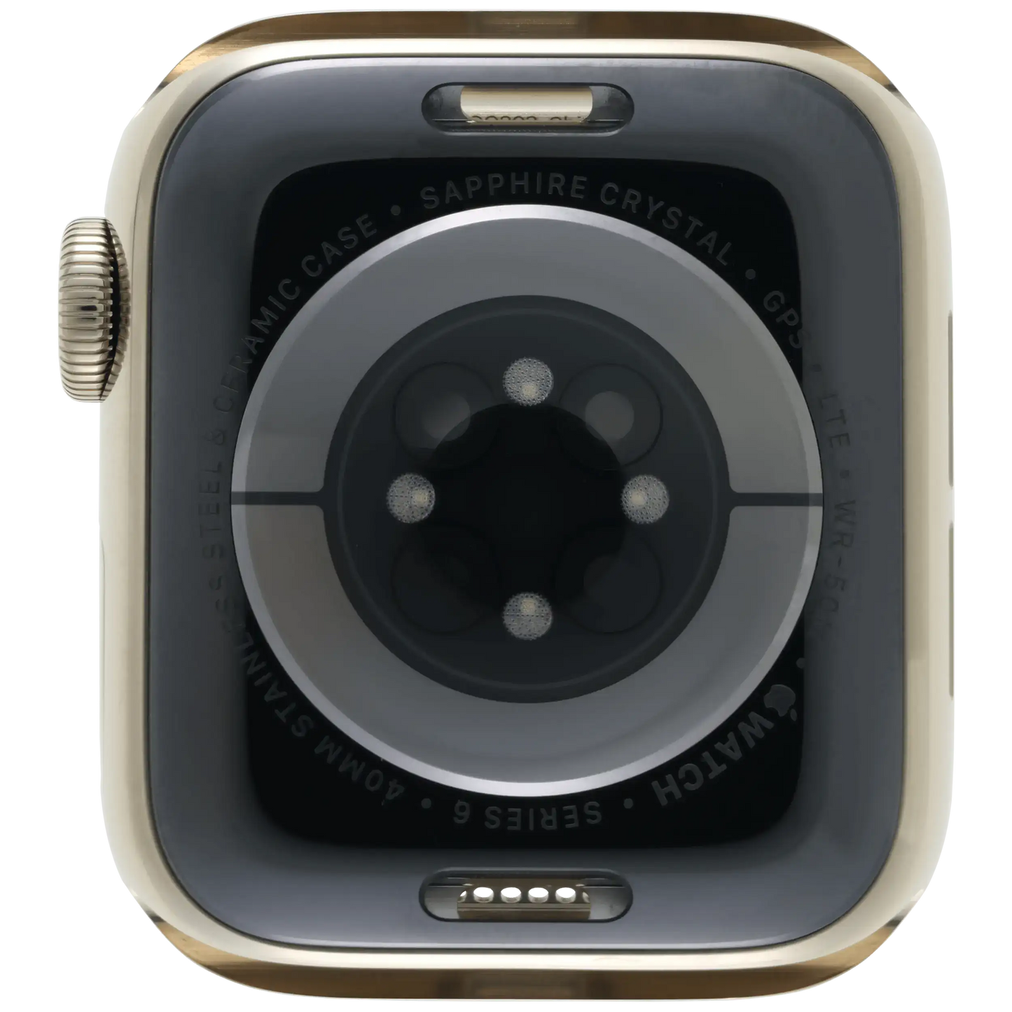 Housing Assembly Compatible For Watch Series 6 (40MM) (Used OEM Pull: Grade A) (Stainless / Gold)