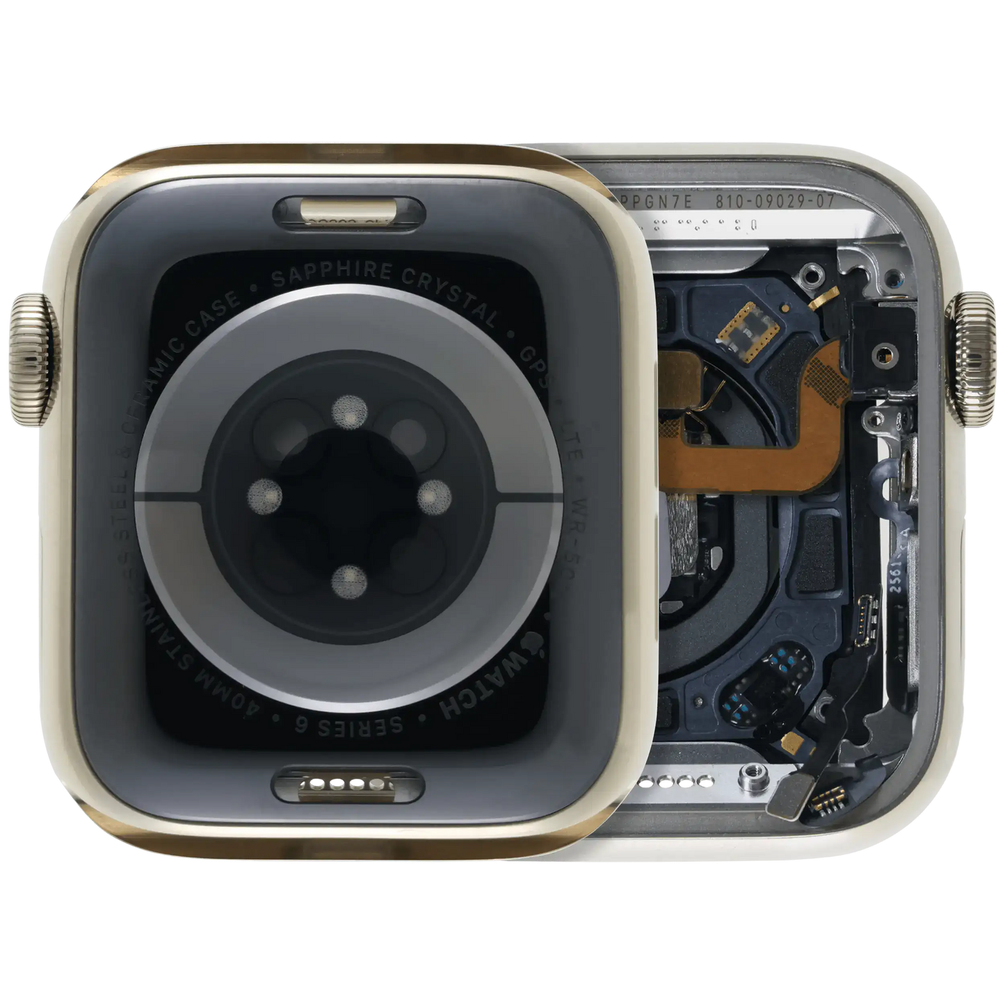 Housing Assembly Compatible For Watch Series 6 (40MM) (Used OEM Pull: Grade A) (Stainless / Gold)
