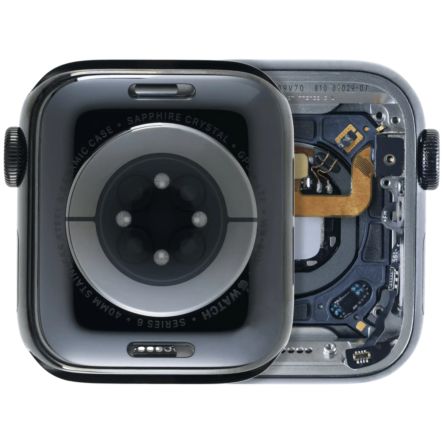 Housing Assembly Compatible For Watch Series 6 (40MM) (Used OEM Pull: Grade A) (Stainless / Space Black)