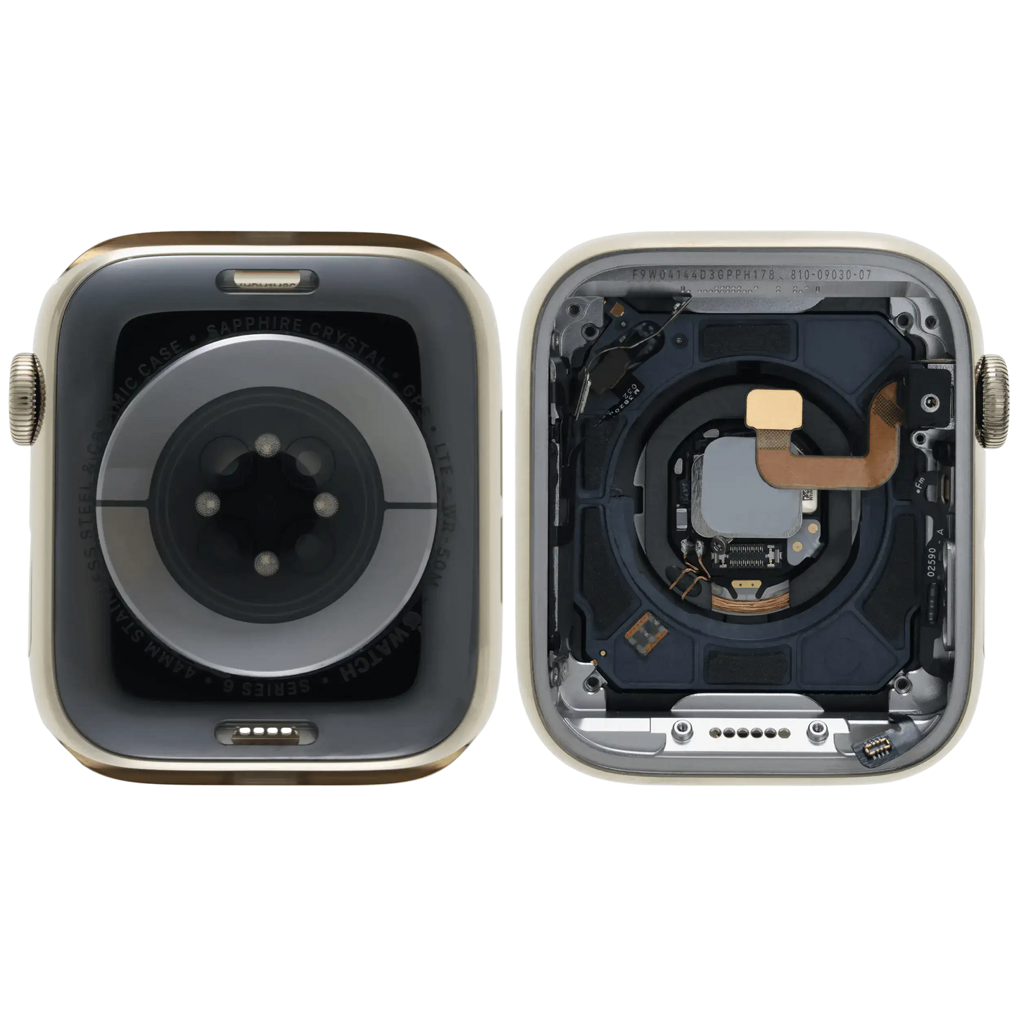 Housing Assembly Compatible For Watch Series 6 (44MM) (Used OEM Pull: Grade A) (Stainless / Gold)