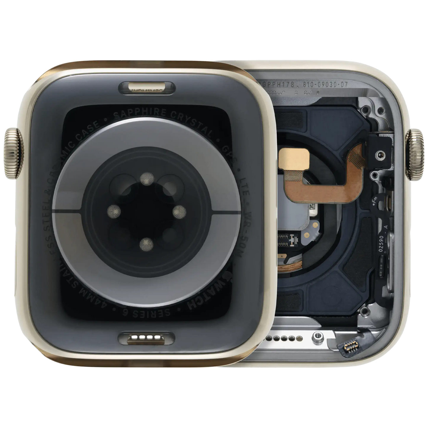 Housing Assembly Compatible For Watch Series 6 (44MM) (Used OEM Pull: Grade A) (Stainless / Gold)