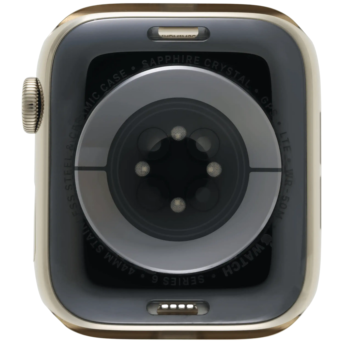 Housing Assembly Compatible For Watch Series 6 (44MM) (Used OEM Pull: Grade A) (Stainless / Gold)