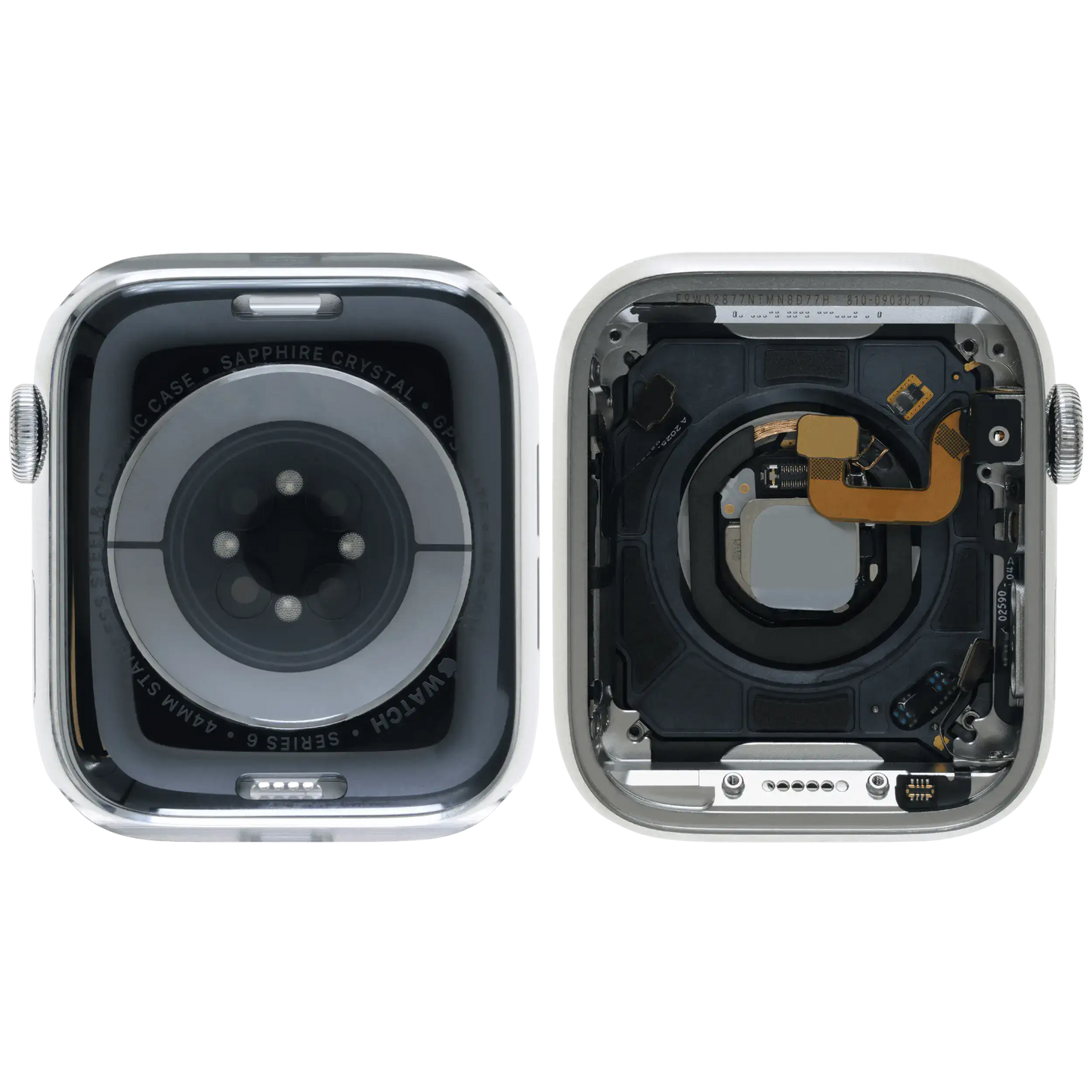 Housing Assembly Compatible For Watch Series 6 (44MM) (Used OEM Pull: Grade A) (Stainless / Silver)