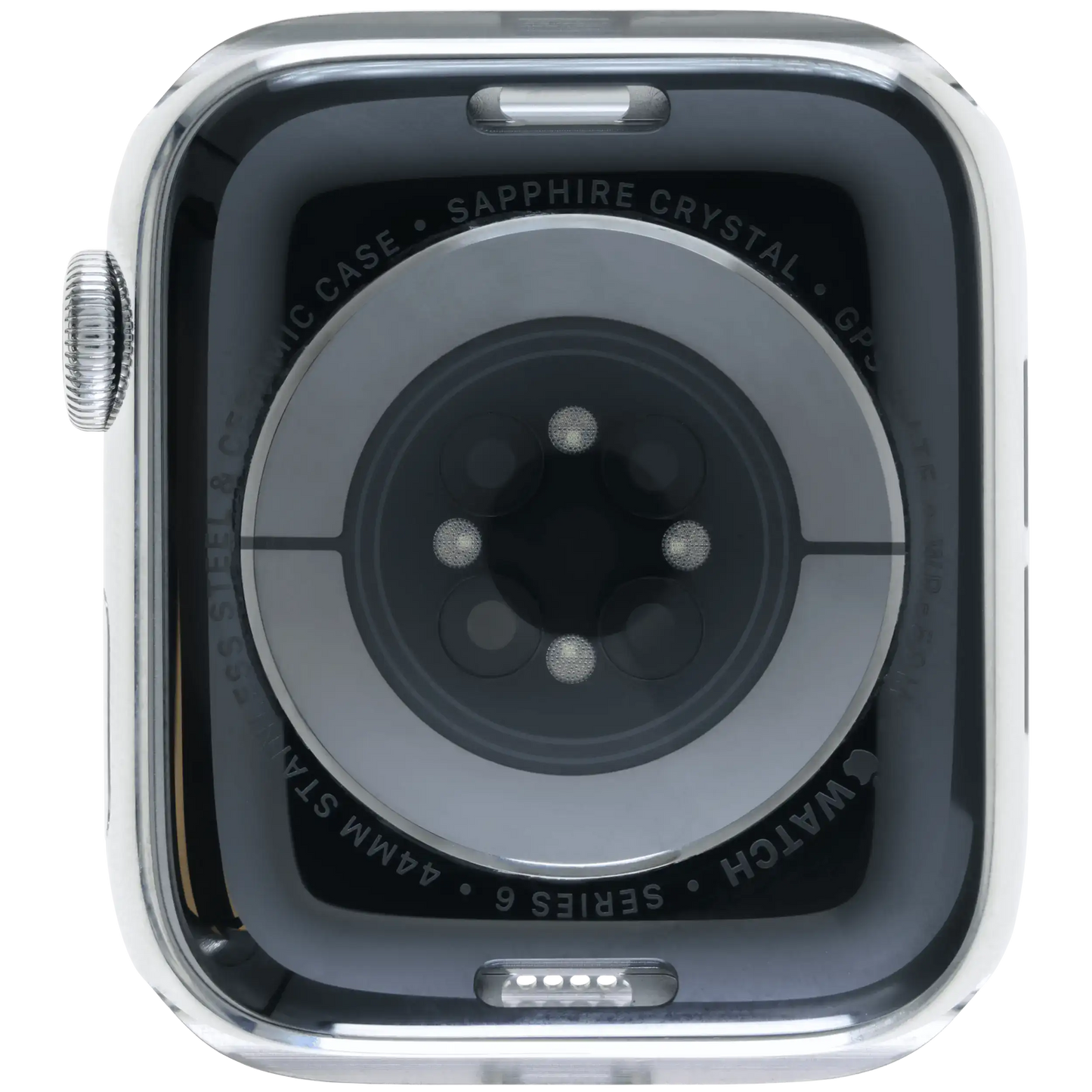 Housing Assembly Compatible For Watch Series 6 (44MM) (Used OEM Pull: Grade A) (Stainless / Silver)