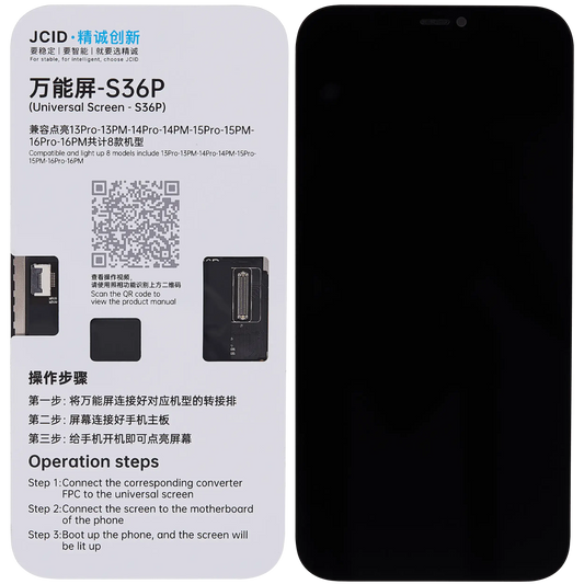 S36P Universal Screen For iPhone 13 Pro / 13 Pro Max / 14 Pro / 14 Pro Max / 15 Pro / 15 Pro Max / 16 Pro / 16 Pro Max Motherboard Detection (JCID)