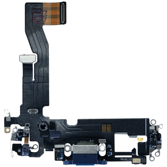 Charging Port Flex Cable For iPhone 12 (Used OEM Pull) (Blue)