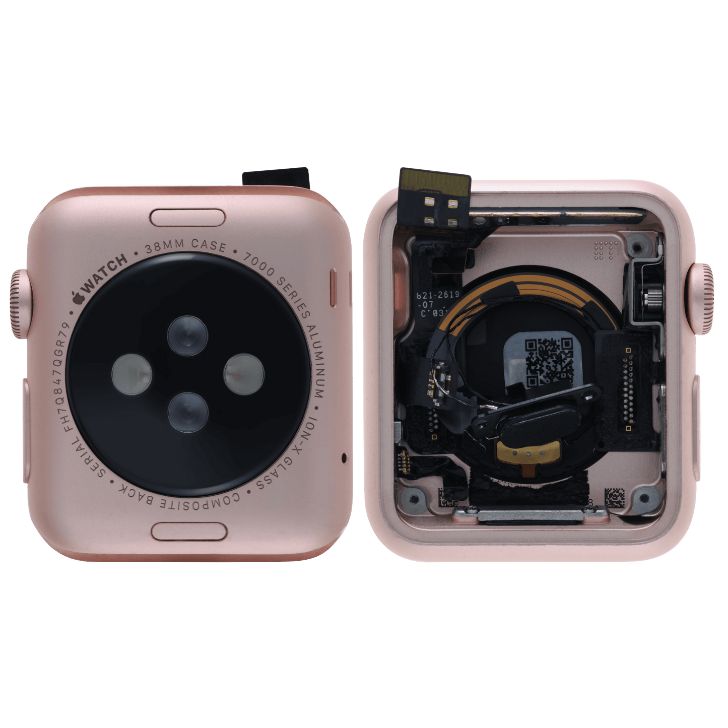 Housing Assembly Compatible For Watch Series 1 (38MM) (Used OEM Pull: Grade A) (Stainless / Rose Gold)
