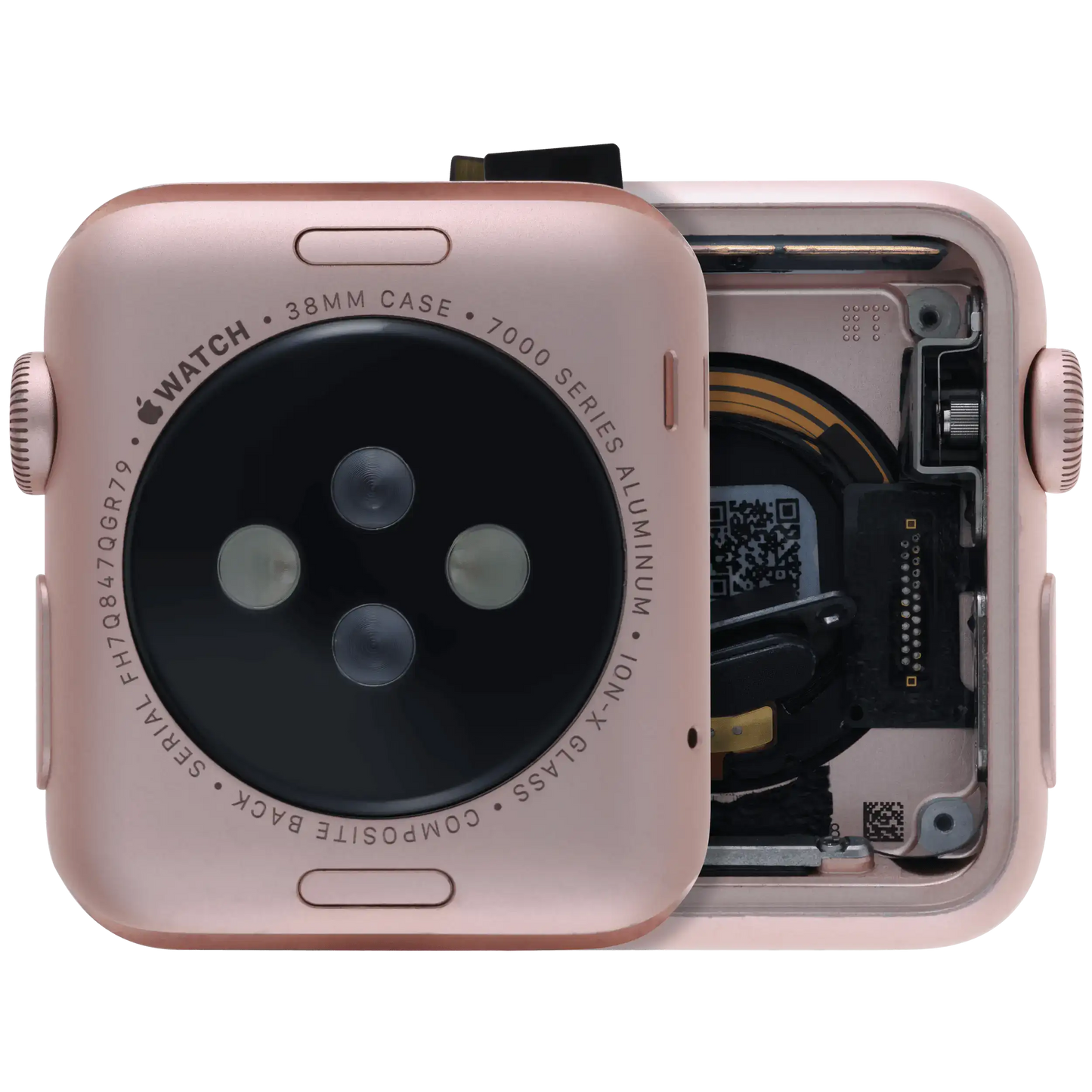 Housing Assembly Compatible For Watch Series 1 (38MM) (Used OEM Pull: Grade A) (Stainless / Rose Gold)