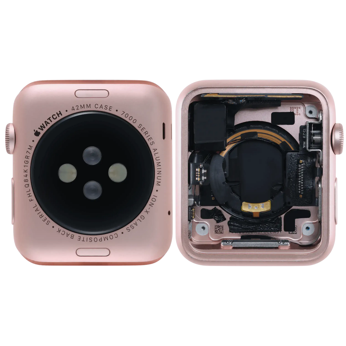 Housing Assembly Compatible For Watch Series 1 (42MM) (Used OEM Pull: Grade A) (Cellular Version) (Aluminum / Rose Gold)