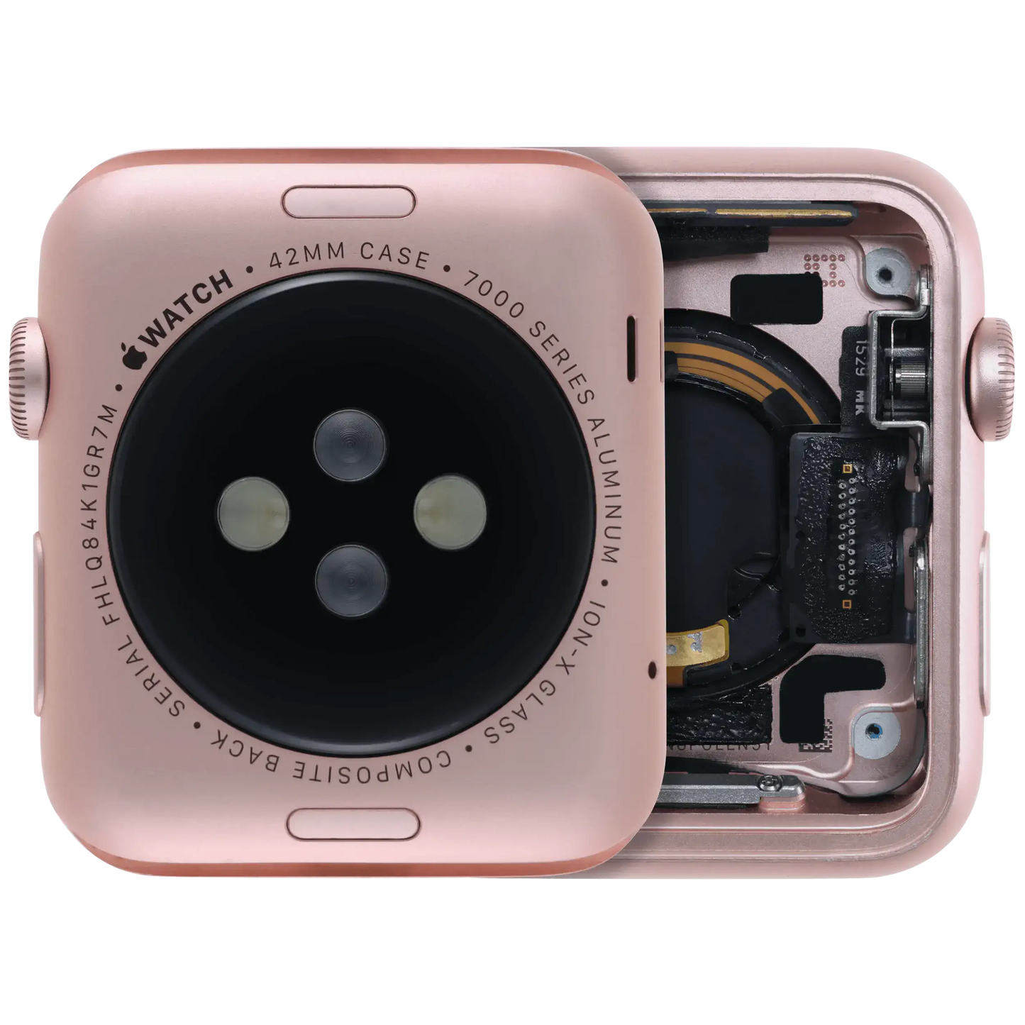 Housing Assembly Compatible For Watch Series 1 (42MM) (Used OEM Pull: Grade A) (Cellular Version) (Aluminum / Rose Gold)