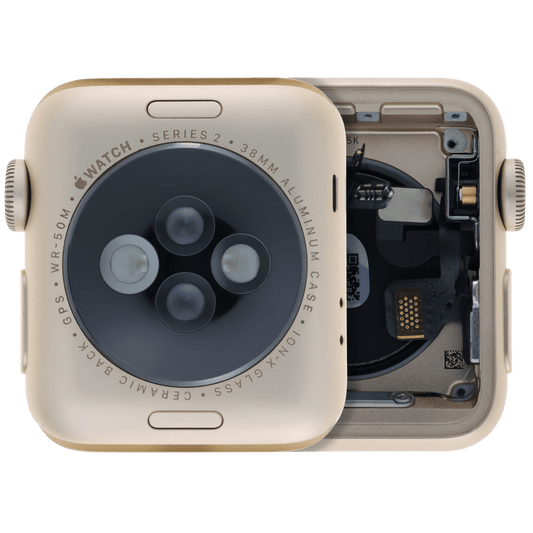 Housing Assembly Compatible For Watch Series 2 (38MM) (Used OEM Pull: Grade A) (Cellular Version) (Aluminum / Gold)